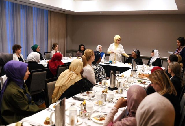 Emine Erdoğan, ABD’li Müslüman toplumun kadın temsilcileriyle bir araya geldi